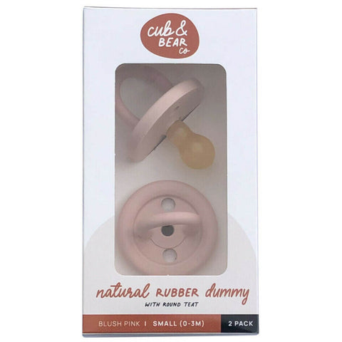 Nat Rubber Dummy Twin Pack Blush Pink