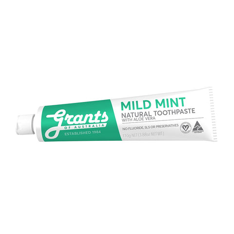 Mild Mint Natural Toothpaste - Fluoride Free