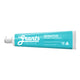 A tube of sensitive, natural toothpaste with xylitol and mint.