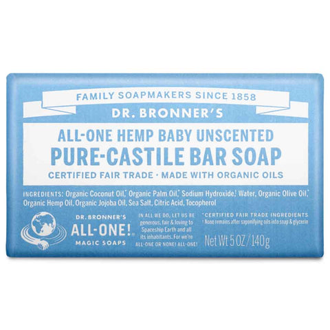 Pure-Castile Bar Soap - Baby Unscented Mild