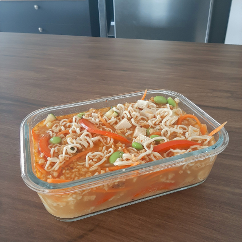 Healthy & Quick Miso Ramen Noodles with Vegie Mince