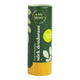 Tube of anti-irritation deodorant stick in Fresh Lime scent. Packaging features a dark green upper section with light green leaf graphics and a light yellow-orange bottom section resembling a bamboo base.