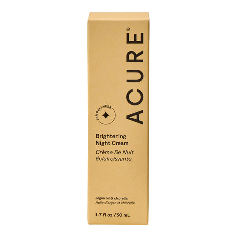 Acure Brightening Night Cream box on a white background