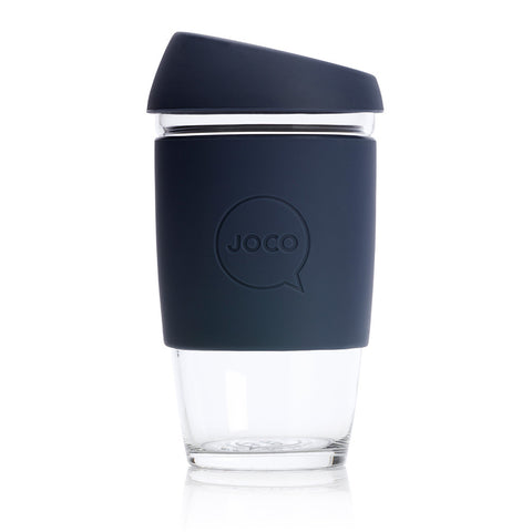 Reusable Glass Cup Mood Indigo