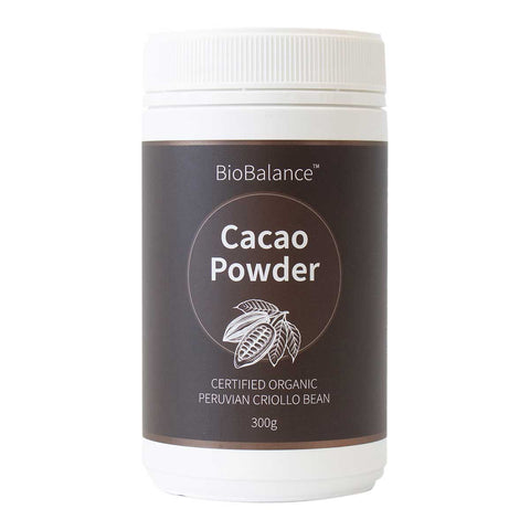BioBalance Cacao Powder container on a white background