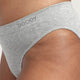 Close-up of a person wearing light heather gray underwear, showing the waistband with the brand name BOODY printed in gray.