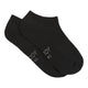 A pair of black low-cut ankle socks with white text reading 'BOODY' printed on the sides, displayed against a solid white background.