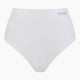 White high-waisted briefs with a wide waistband and the brand name 'BOODY' printed in gray on the right side of the waistband, shown against a plain white background.