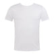 A plain white short-sleeve crewneck t-shirt shown against a solid white background.