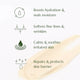 Olive repair cream benefits listed on a white background