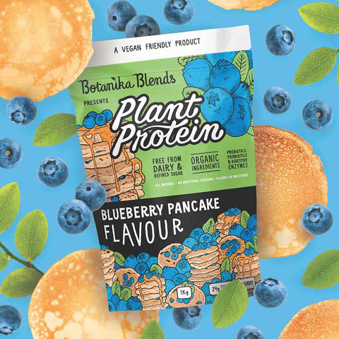 Plant Protein Blueberry Pancake