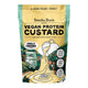 Packet of Vegan Protein Custard on a white background.