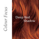 Deep Red Shadow hair colour swatch, deep copper red.