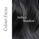 Indigo Shadow hair colour swatch, blue black.