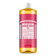 Dr. Bronner's Magic Soap Rose in a 946ml bottle with pink label on a white background