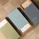 Three packages of laundry & dishwashing detergent sheets on a tiled floor.