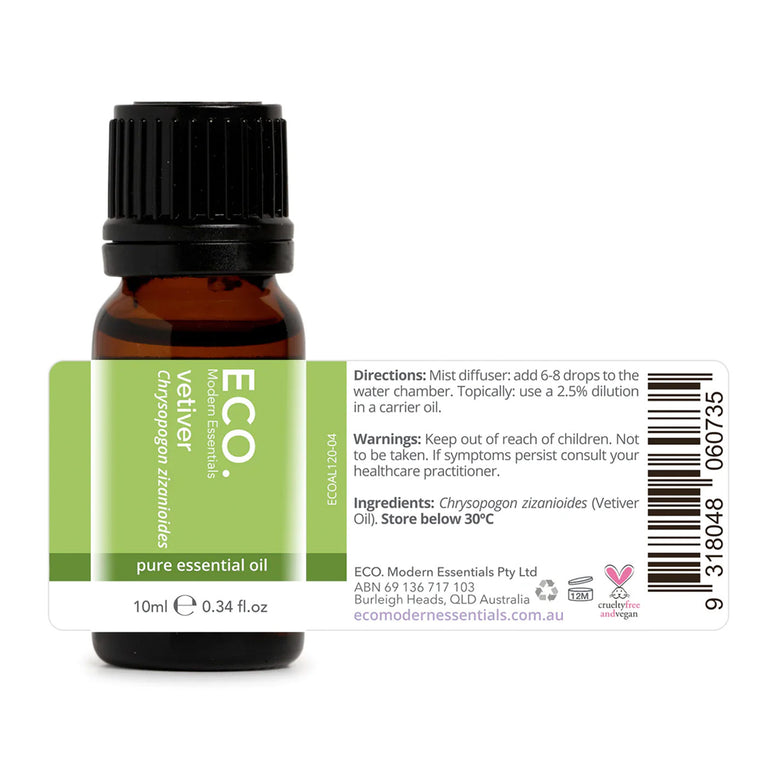 ECO. Modern Essentials Vetiver Pure Essential Oil Flora & Fauna AU