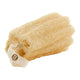 Loofah sponge with a visible brand logo on a white background.