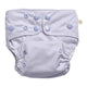 EcoNaps 2.0 Modern Cloth Nappy - bamboo reusable with adjustable snaps, purple fabric colour. 