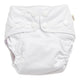EcoNaps 2.0 Modern Cloth Nappy - bamboo reusable with adjustable snaps, white fabric. 