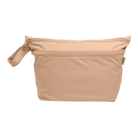 Dune beige-coloured wet bag for cloth nappy storage.