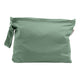 Olive green-coloured mid-size wet bag for cloth nappy storage. 