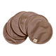 Set of 6 reusable nursing pads - cocoa brown colour. Soft bamboo & leakproof lining. 