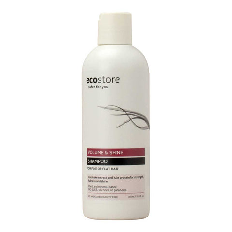 Ecostore Volume & Shine Shampoo bottle on a white background.