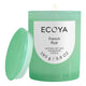 Green ECOYA Metro Jar - French Pear candle with a white label on a white background.