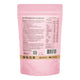 Pink package with nutritional information and branding on a white background.