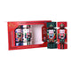 A Christmas nutcracker-themed gift set featuring a red box with nutcrackers visible inside, plus two loose nutcracker crackers standing outside.