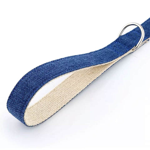Organic Hemp & Cotton Dog Lead - Ink Blue