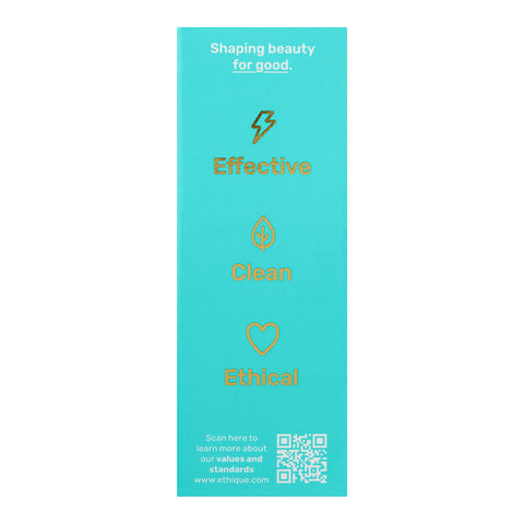 Right side of Ethique Curl-Defining Solid Shampoo for Curly and Coily Hair 110g box, showing product highlights.