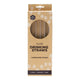 Ever Eco straight glass drinking straws with cleaning brush in eco friendly packaging on a white background.