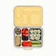 Ever Eco Stainless Steel Bento Lunch Box - 5 compartment. 'Buttercup' yellow silicone insert.