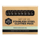 Ever Eco set of 20 Stainless Steel Clothes Pegs made with premium marine grade steel, rust resistant.