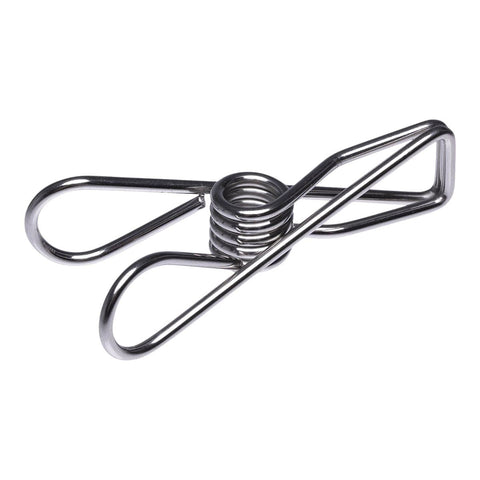 Close up of a single Ever Eco stainless steel clothes peg. 