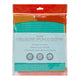 A package of Full Circle Cellulose Sponge Cloths, in turquoise, blue & yellow colours. Clear plastic packaging with a white and orange label. Durable & reusable, reduces paper towel waste. Tackles spills, dishes & household cleaning.
