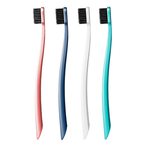Natural Biodegradable Toothbrush Mint, Ivory, Navy & Pink- 4 Pack