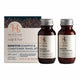 50ml travel bottles of Sensitive Shampoo & Conditioner next to box packaging on a white background. 