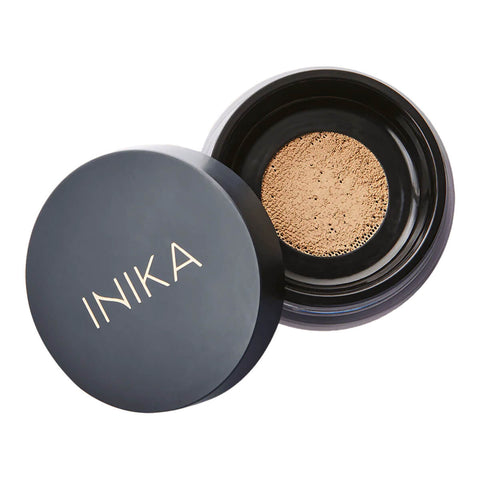 Loose Mineral Foundation in shade Patience container with black lid on a white background.