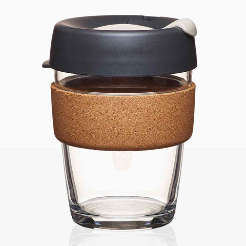 Brew Glass Coffee Cup With Cork - Press 12oz