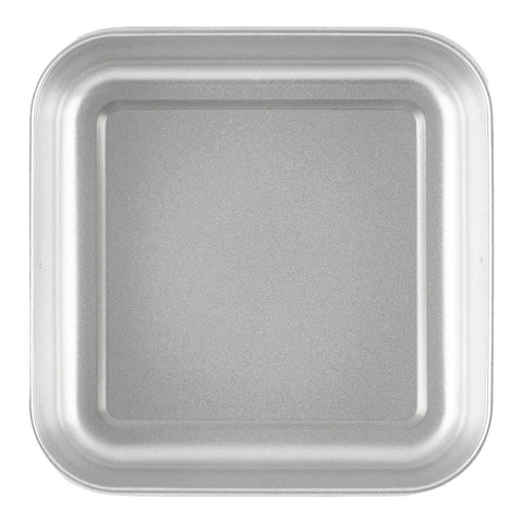 Inside of Klean Kanteen lunch box, square stainless steel.