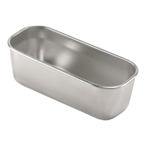 Stainless steel 295ml rectangular container without lid.