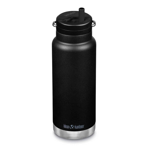 Klean Kanteen TK Wide Insulated Water Bottle 946ml Twist Cap - Black. 