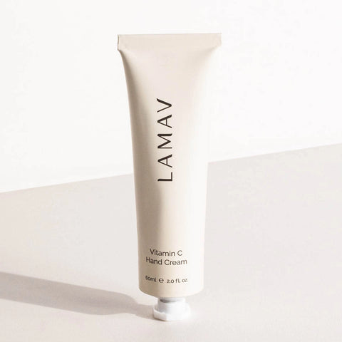 LAMAV Vitamin C Hand Cream tube on a light background
