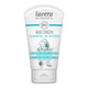 Lavera Basis Sensitiv cleansing gel tube on a white background. With aloe vera and jojoba.