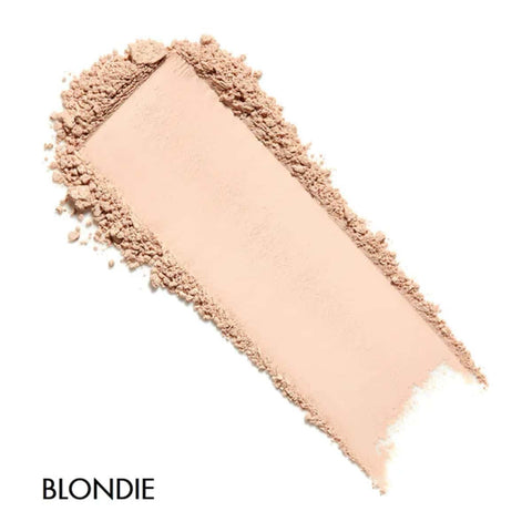 Makeup swatch labeled 'BLONDIE' on a white background