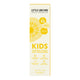 A tall rectangular box of Little Urchin Kids Natural Clear Zinc Sunscreen SPF 50, featuring a cream and yellow color scheme with a graphic on the front.