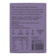 The back of a purple chocolate packaging box, showing product details, ingredients, nutrition information, and a barcode on a white background.